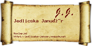 Jedlicska Január névjegykártya